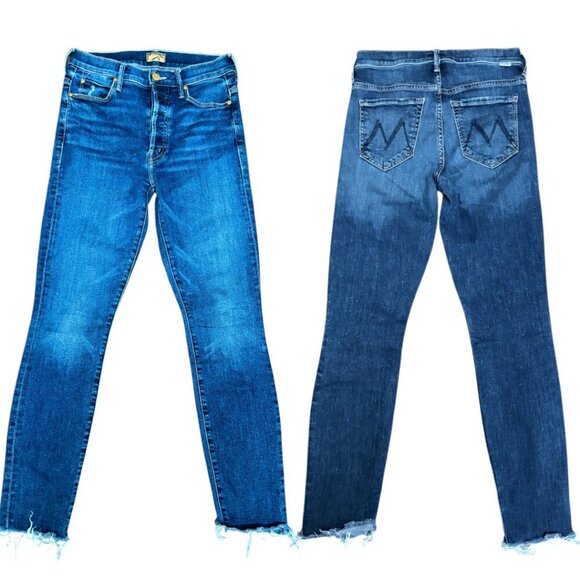 MOTHER JEANS RAW  HEM  THE STUNNER ANKLE FRAY SIZE 26" EUC - Picture 2 of 5